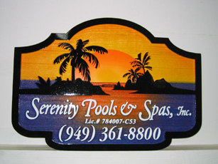 Hand Painted Signs for Serenity Pools