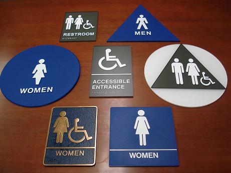 ADA Compliant Restroom Signage