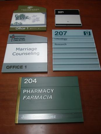 ADA Suite Signs with Removable Sliding Name Plates