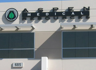 Aspen Medical Resources Reverse Halo-Lit Channel Letters Anaheim California