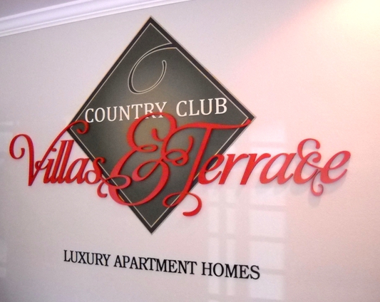 Country Club Villas and Terrace Lobby Sign