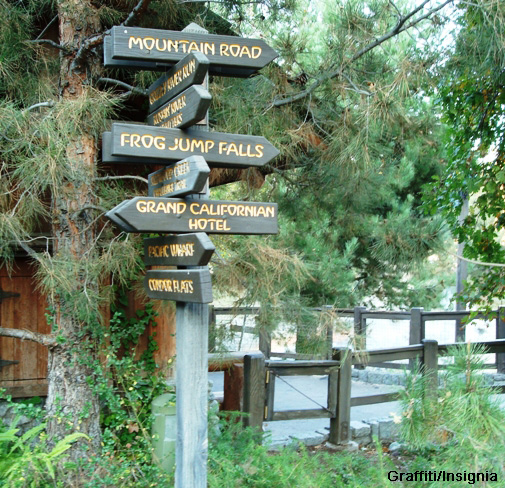 Directory Pole Sign Disneys California Adventure, Anaheim, CA