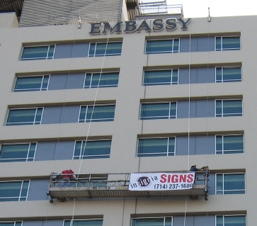 Embassy Suites Hotel High Rise Sign