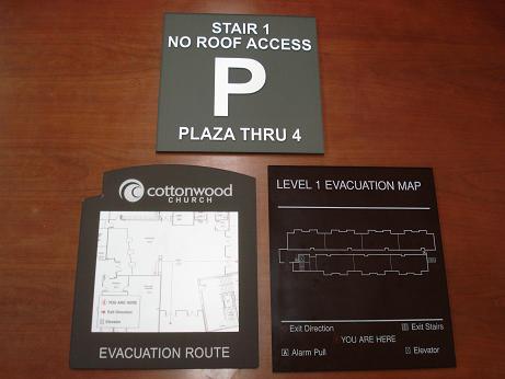 Evacuation Route Signs