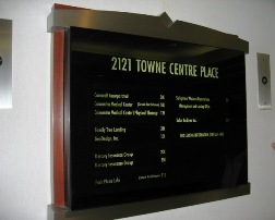 Custom Lobby, Building and Office Directory Signs