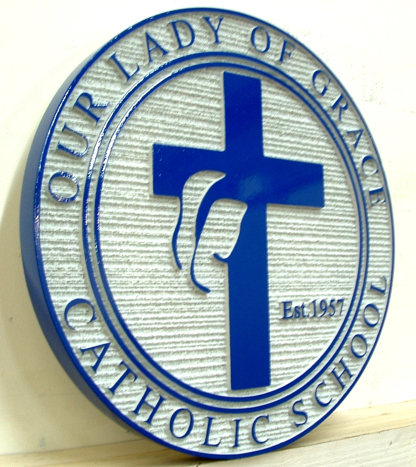 Medallion Sandblasting Our Lady of Grace Catholic School