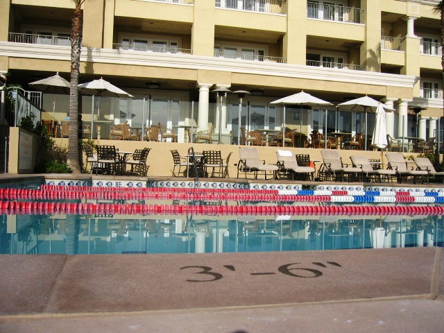 Pool Depth Markers at Balboa Bay Club in Newport Beach, CA