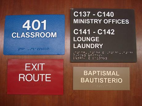 Route and Suite ADA Signs