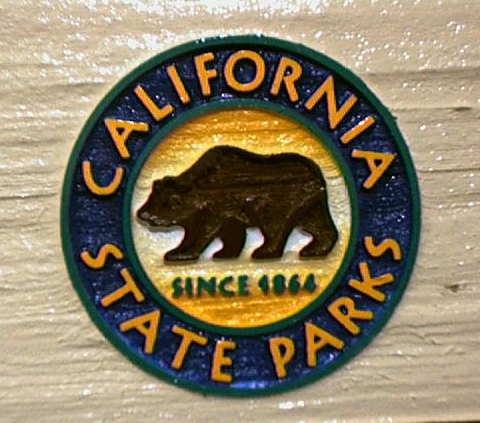 Sandblasted Wood Sign Campfire Center California State Park