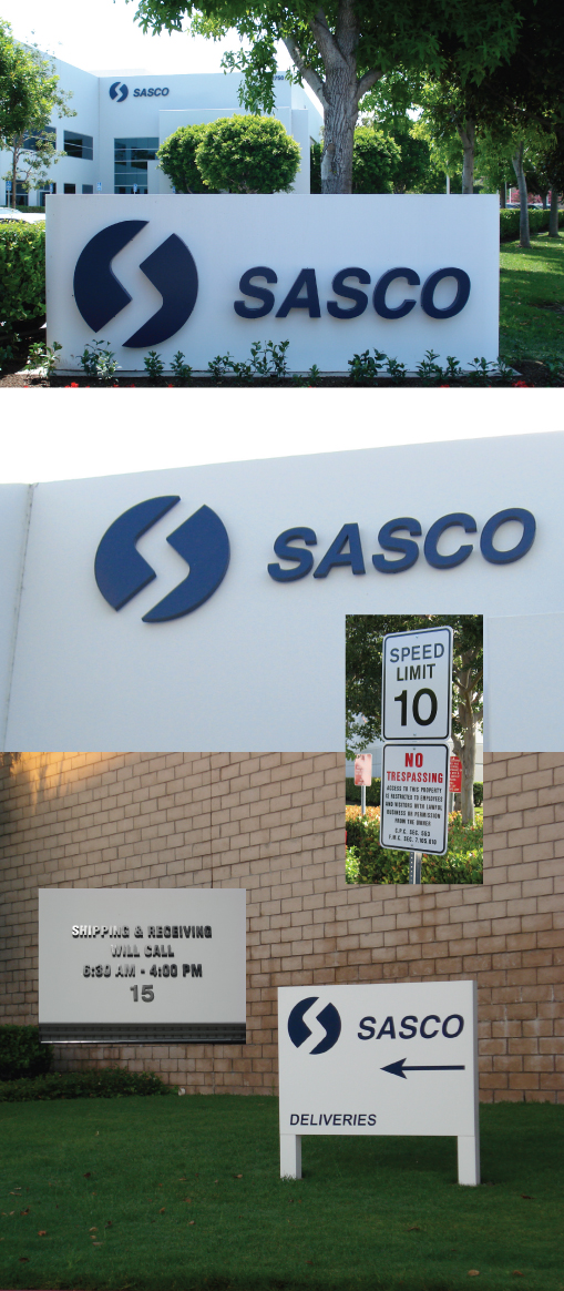 Building and Office Signs: Sasco, Fullerton, California